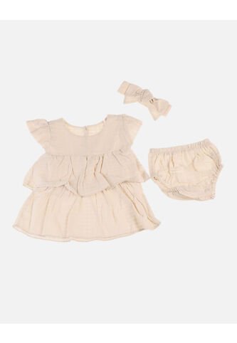 Set Para Bebé De Vestido + Panti + Balaca Arequipe