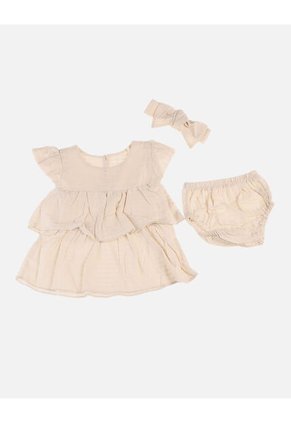 Set Para Bebé De Vestido + Panti + Balaca