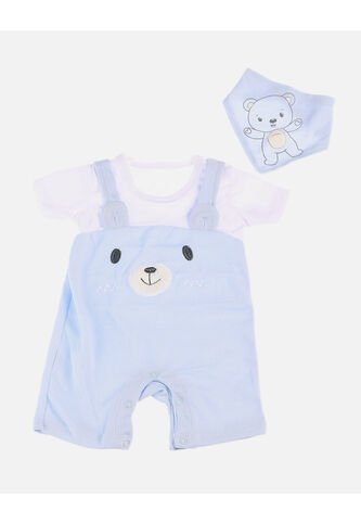 Conjunto Overol + Camiseta + Pañoleta Para Bebé Arequipe