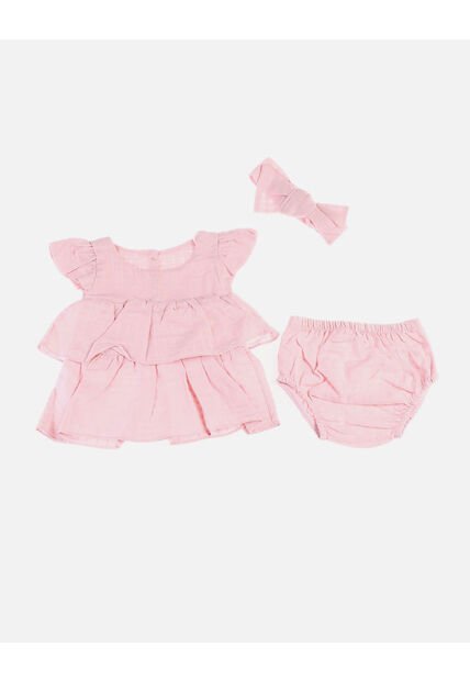 Set Para Bebé De Vestido + Panti + Balaca