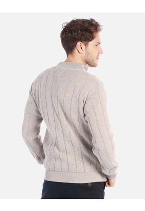 Chaqueta Tejida Para Hombre Con Franjas