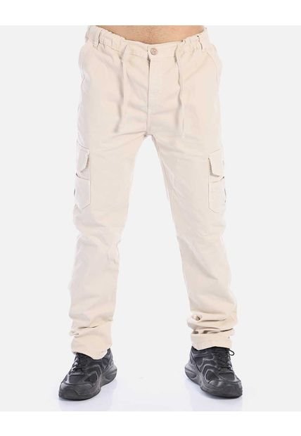 Pantalón Cargo Hombre Con Pretina Resortada