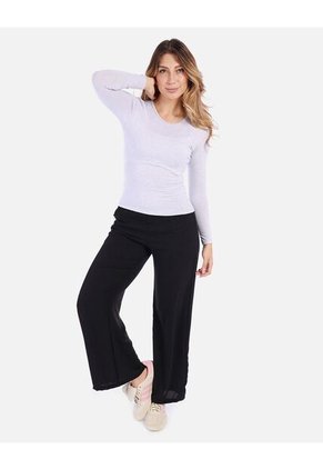 Camiseta Manga Larga Básica Para Mujer