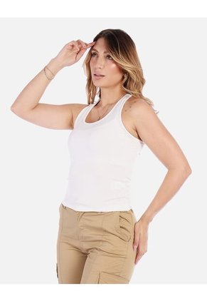 Camiseta Corta Ajustada De Mujer En Tejido Suave Y Liviano