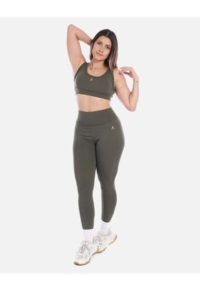 Legging Deportivo Mujer Cintura Alta Verde Militar