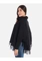 Ruana Tejida Con Cuello Alto Y Estilo Relajado de Arequipe