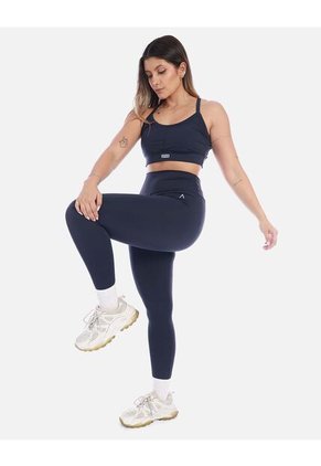 Legging Deportivo Mujer Cintura Alta Azul