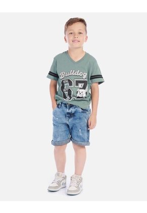 Bermuda Infantil Denim Resistente Y Cómoda