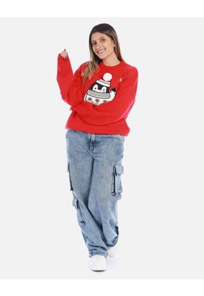 Buzo Navideño De Pingüino Para Mujer