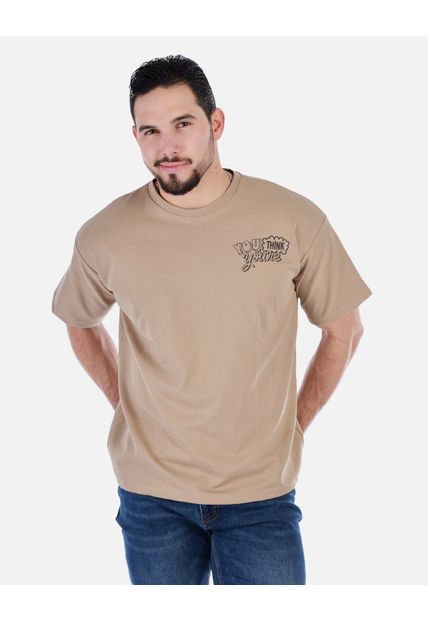 Camiseta Ajustada De Hombre Cuello Redondo