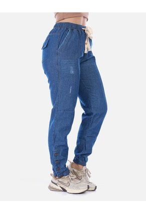 Jogger Denim Mujer Azul Índigo
