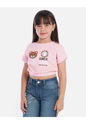 Crop Top Infantil Estampado Para Niña