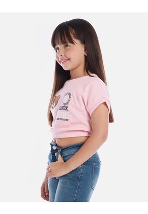 Crop Top Infantil Estampado Para Niña