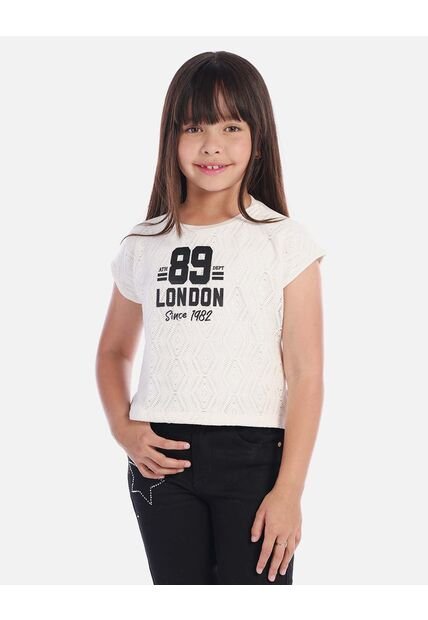 Crop Top Infantil Estampado Para Niña