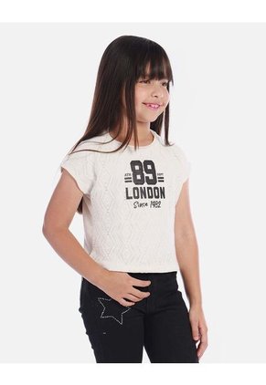 Crop Top Infantil Estampado Para Niña
