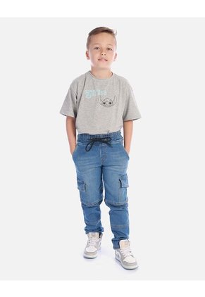 Pantalón Cargo Niño En Denim Resistente
