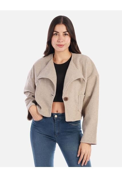 Chaqueta Femenina Con Silueta Amplia Y Elegante