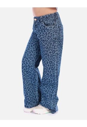 Jean Animal Print Para Niña Moderno Y Versátil