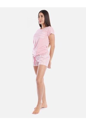 Pijama Corta Con Camiseta Estampada