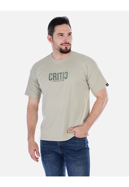Camiseta Ajustada De Hombre Cuello Redondo