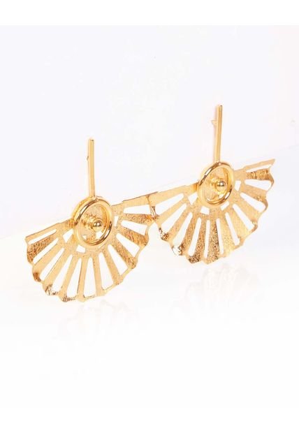 Aretes Dorados Tipo Abanico