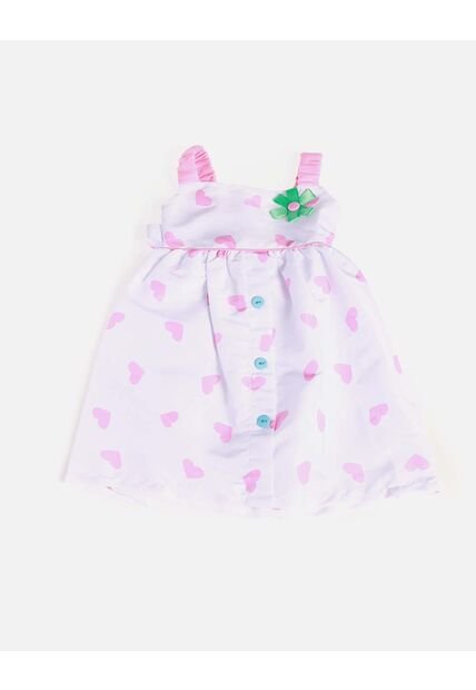 Vestido Corazones Niña Con Botones Decorativos