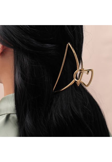Pinza Dorada Para Cabello