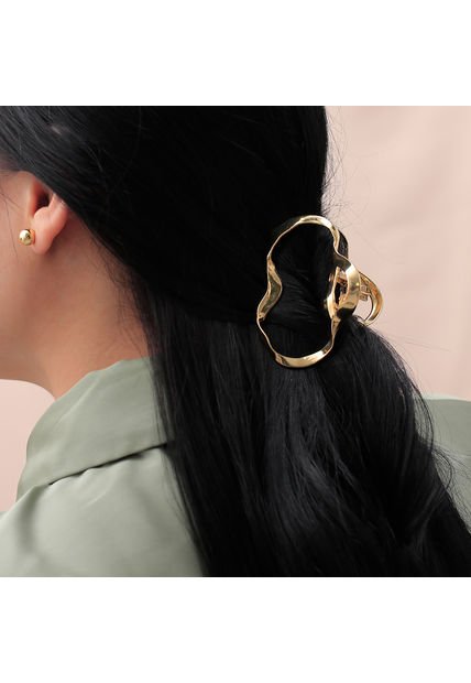 Pinza Dorada Para Cabello