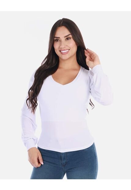 Blusa Manga Larga Para Mujer Elegante