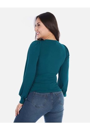 Blusa Manga Larga Para Mujer Elegante