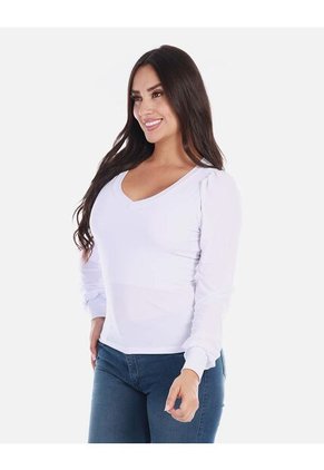 Blusa Manga Larga Para Mujer Elegante