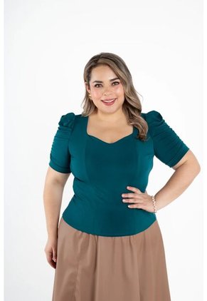 Blusa Manga Corta Para Mujer Moderna Y Fresca