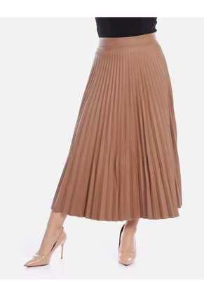 Falda Plisada Midi Para Mujer Moderna