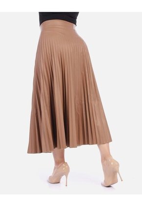 Falda Plisada Midi Para Mujer Moderna