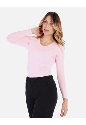 Camiseta Manga Larga Básica Para Mujer
