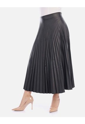 Falda Plisada Midi Para Mujer Moderna