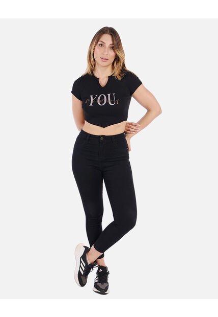 Crop Top Estampado Mujer Con Escote | Moda Juvenil Arequipe