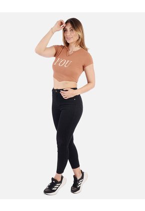 Crop Top Estampado Mujer Con Escote | Moda Juvenil Arequipe