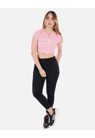 Crop Top Estampado Mujer Con Escote | Moda Juvenil Arequipe Arequipe