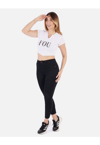 Crop Top Estampado Mujer Con Escote | Moda Juvenil Arequipe