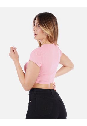 Crop Top Estampado Mujer Con Escote | Moda Juvenil Arequipe