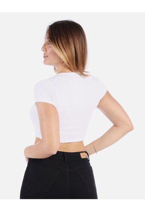 Crop Top Estampado Mujer Con Escote | Moda Juvenil Arequipe