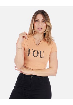 Crop Top Estampado Mujer Con Escote | Moda Juvenil Arequipe