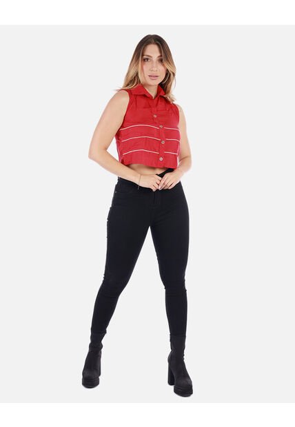 Blusa Sin Mangas Mujer Con Botones | Moda Casual Arequipe