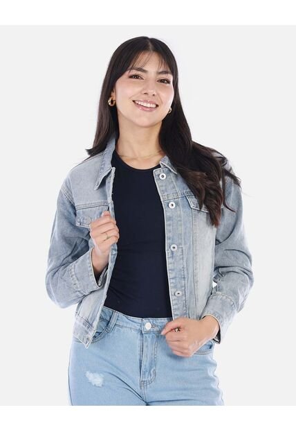 Chaqueta Jean Femenina Clásica Y Versátil