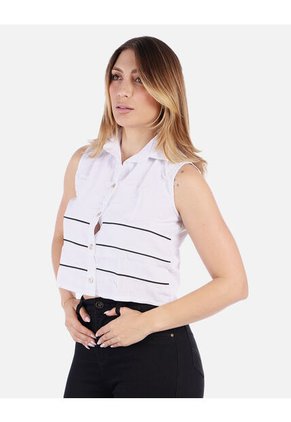 Blusa Sin Mangas Mujer Con Botones | Moda Casual Arequipe