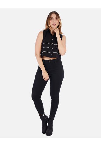 Blusa Sin Mangas Mujer Con Botones | Moda Casual Arequipe Arequipe