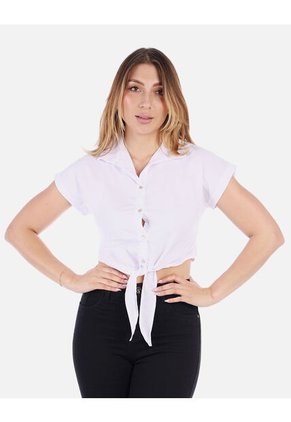 Blusa Crop Mujer Con Nudo Frontal | Moda Fresca Arequipe