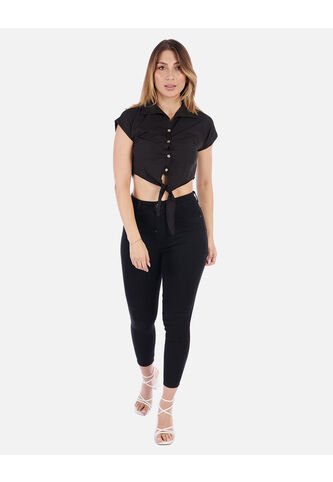 Blusa Crop Mujer Con Nudo Frontal | Moda Fresca Arequipe Arequipe