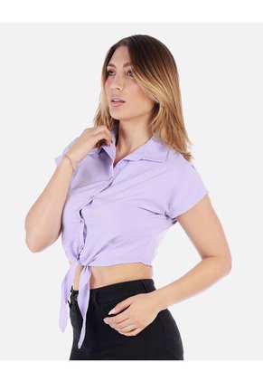 Blusa Crop Mujer Con Nudo Frontal | Moda Fresca Arequipe
